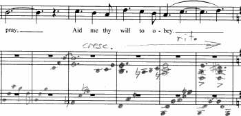 writing the accompaniment, page 1