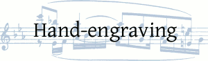 photo of hand-engraved music